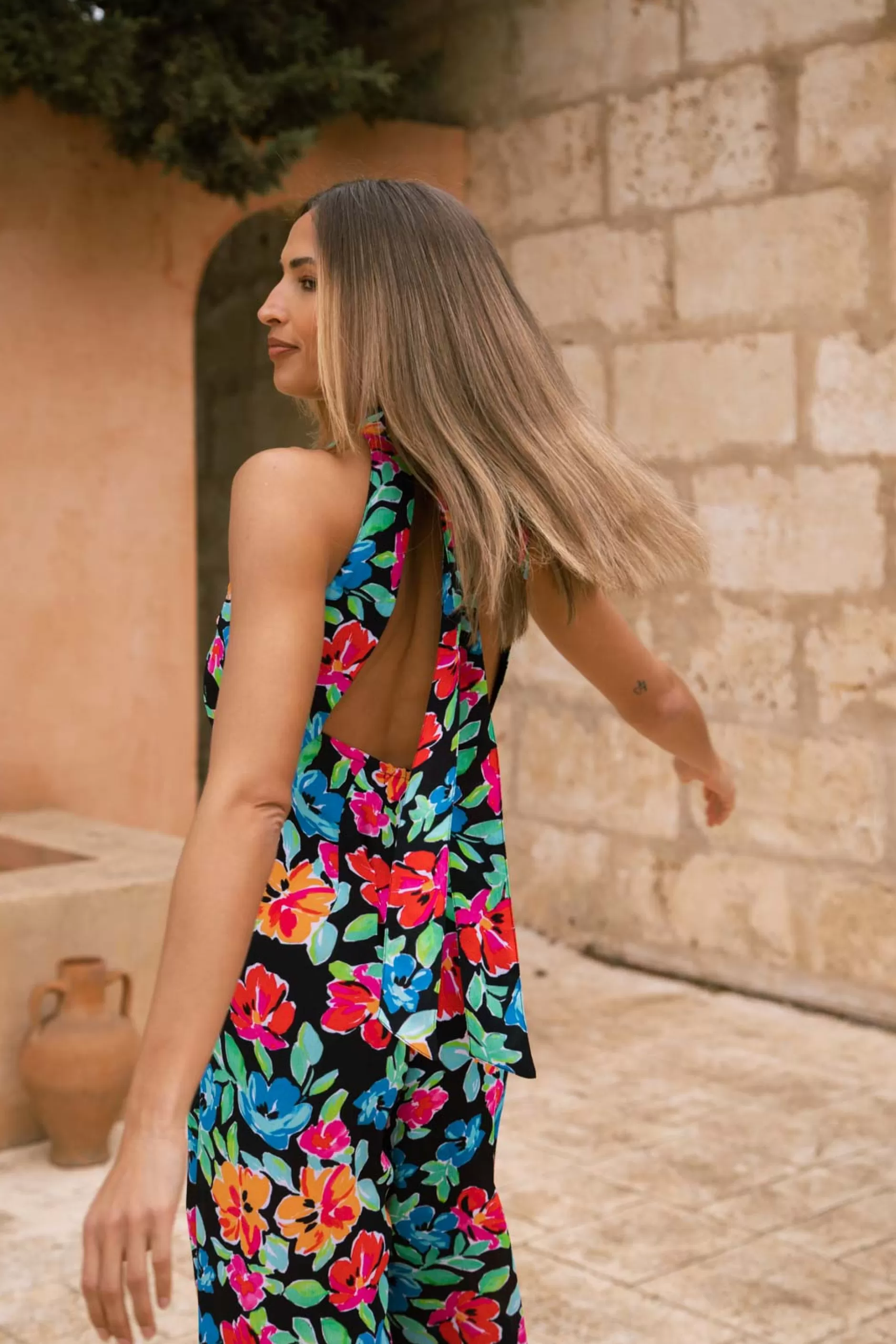 Dancing Leopard Cypress Jumpsuit In Vintage Floral>Women Jumpsuits