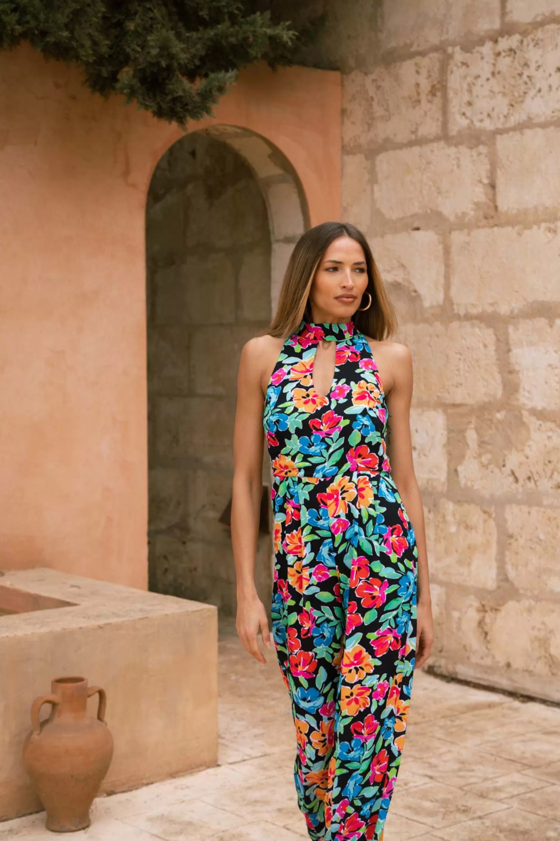 Dancing Leopard Cypress Jumpsuit In Vintage Floral>Women Jumpsuits