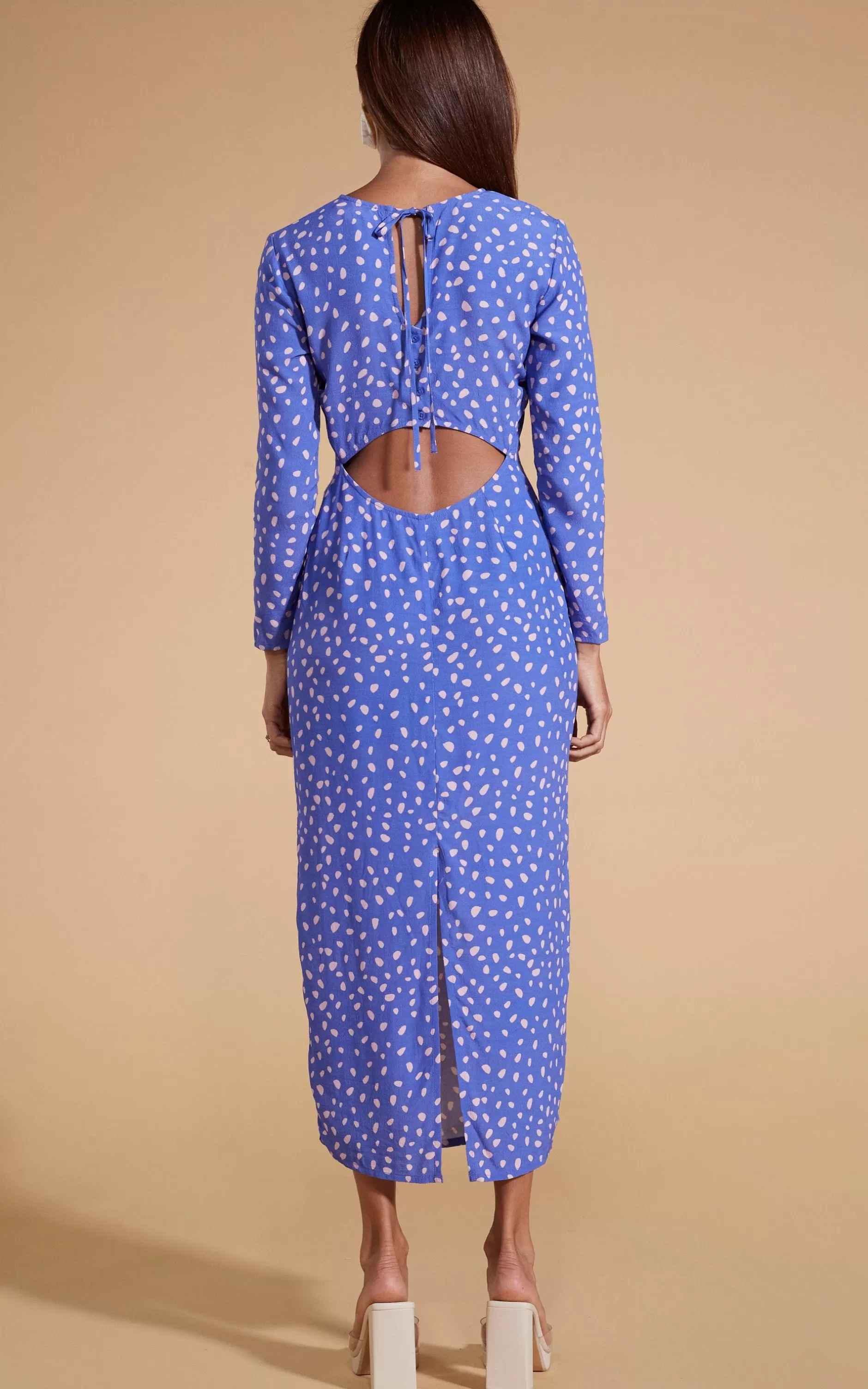 Dancing Leopard Estella Midaxi Dress In Odd Dot Pink On Amparo Blue>Women Dresses