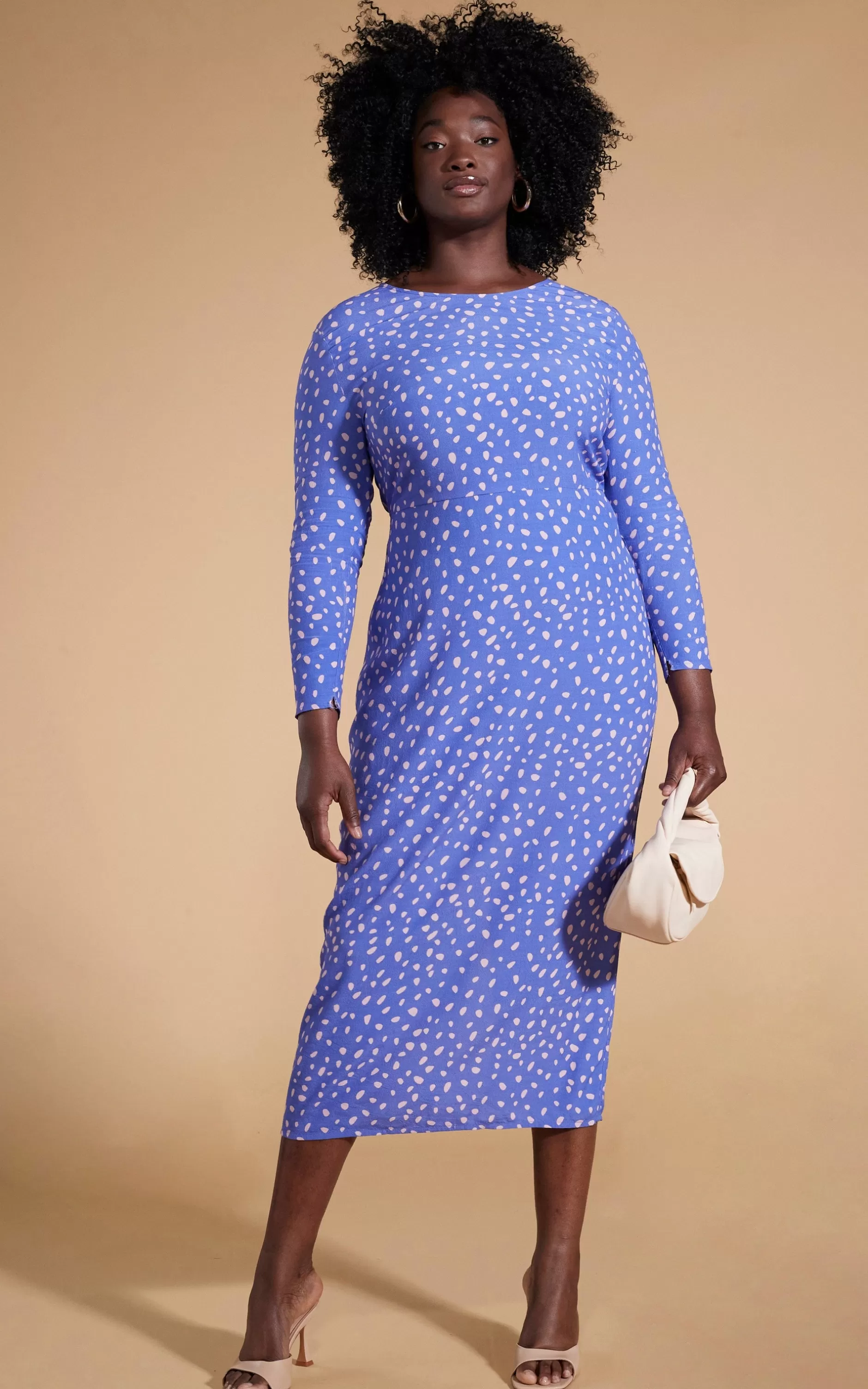 Dancing Leopard Estella Midaxi Dress In Odd Dot Pink On Amparo Blue>Women Dresses