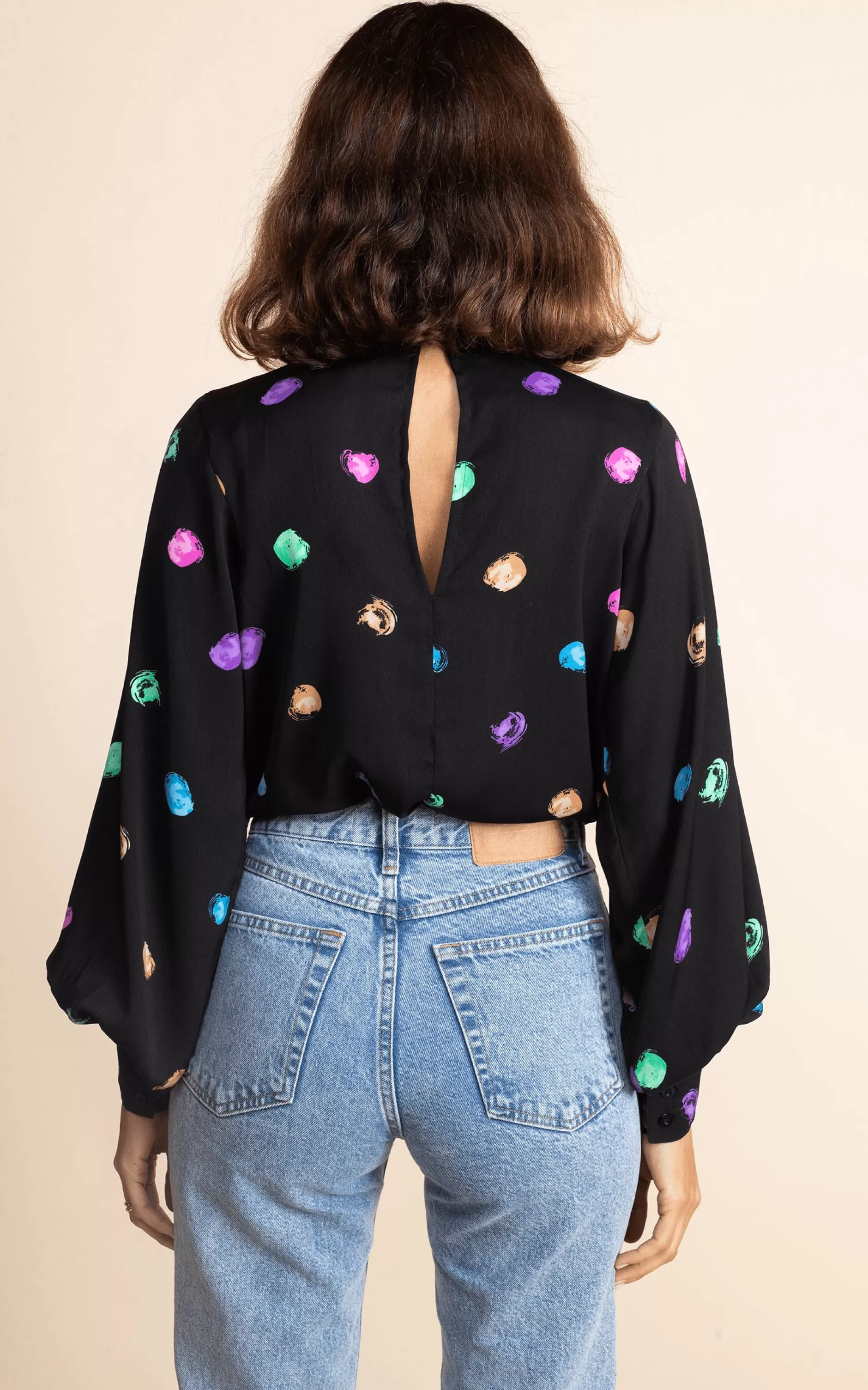 Dancing Leopard Margo Pintuck Blouse In Vintage Dots>Women Tops