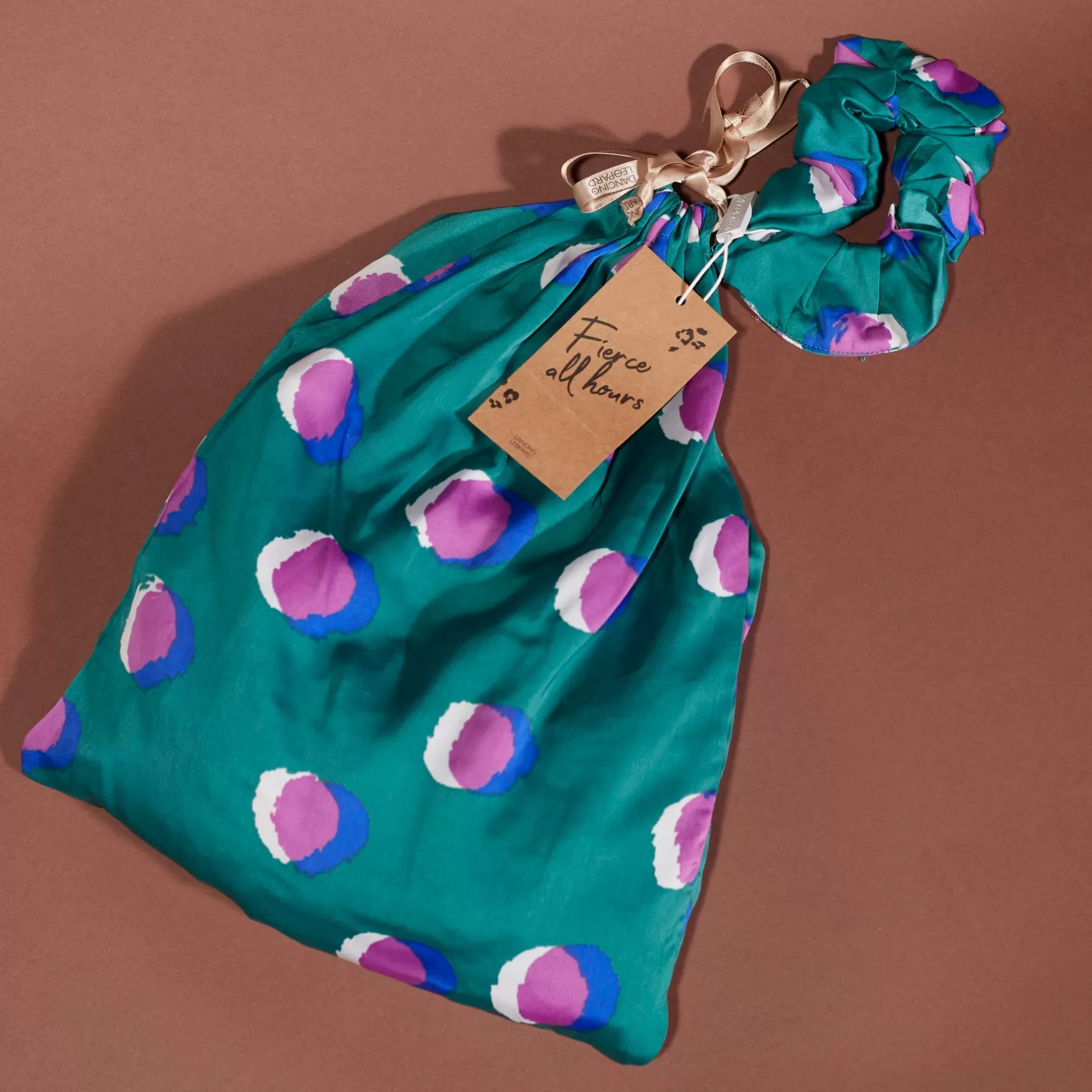 Dancing Leopard Oona Shortie Pj Set In Polka Dot Purple On Green>Women Pyjamas